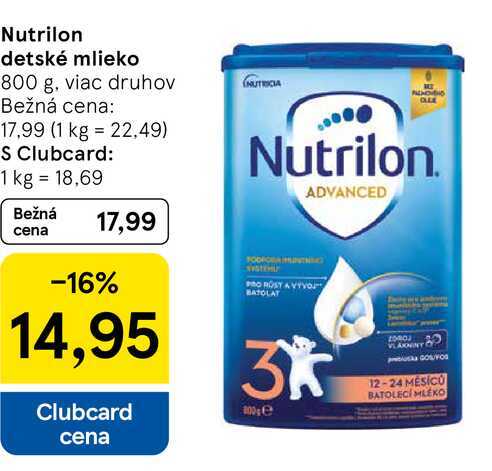Nutrilon detské mlieko 800 g