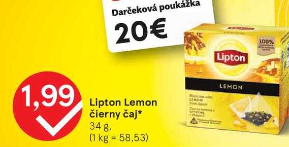 Lipton Lemon čierny čaj 34 g