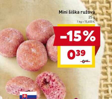 Mini šiška ružová 25 g 