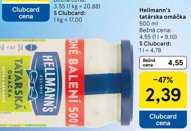 Hellmann's tatárska omáčka 500 ml 