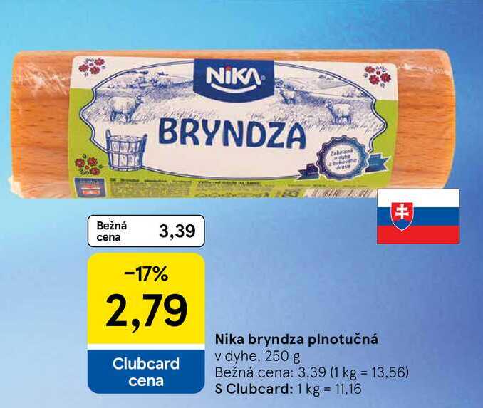 Nika bryndza plnotučná v dyhe, 250 g