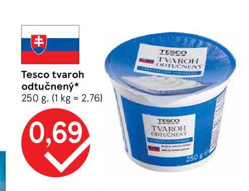 Tesco tvaroh odtučnený 250 g