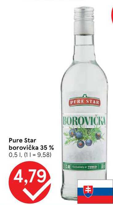 Pure Star borovička 35 % 0,5 l v akcii