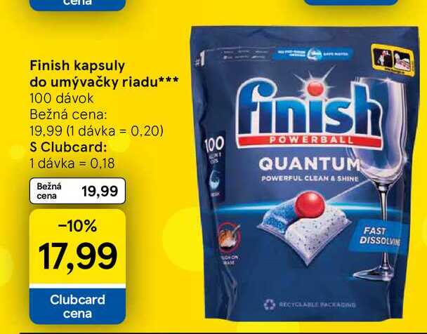 Finish kapsuly do umývačky riadu 100 dávok