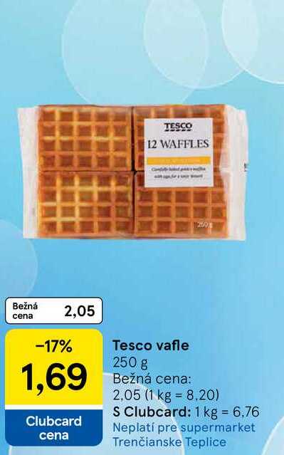 Tesco vafle 250 g 