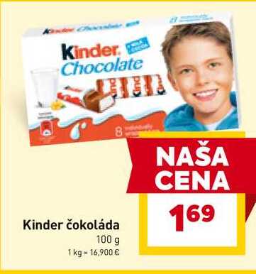Kinder čokoláda 100 g 