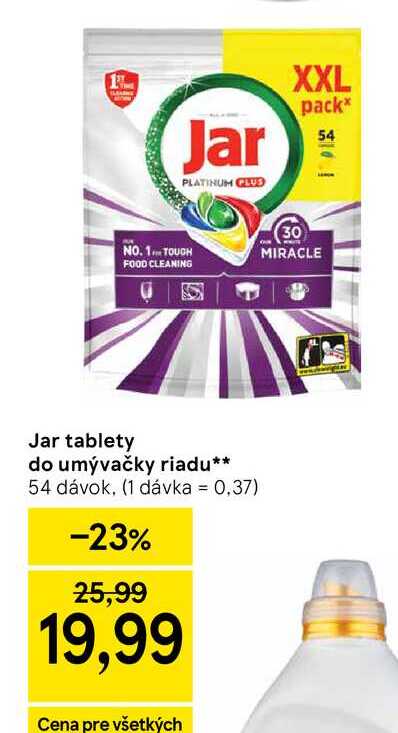Jar tablety do umývačky riadu 54 dávok