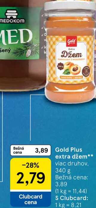 Gold Plus extra džem 340 g 