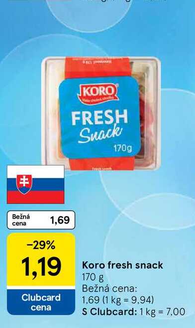 Koro fresh snack 170 g 