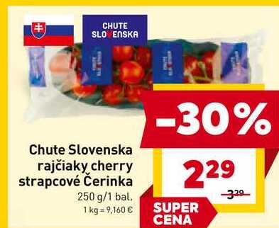 Chute Slovenska rajčiaky cherry strapcové Čerinka 250 g/1 bal.