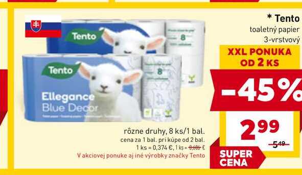 Tento toaletný papier 3-vrstvový 8ks