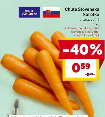 Chute Slovenska karotka praná, voľná 1 kg 