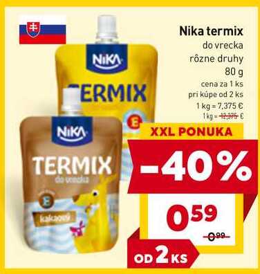 Nika termix do vrecka rôzne druhy 80 g 
