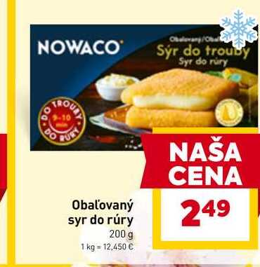 NOWACO Obaľovaný syr do rúry 200 g