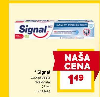 Signal zubná pasta dva druhy 75 ml 