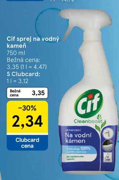 Cif sprej na vodný kameň 750 ml 