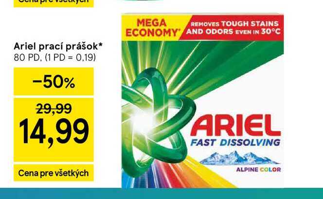 Ariel prací prášok 80 PD