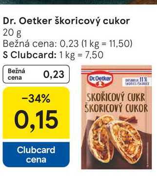 Dr. Oetker škoricový cukor 20 g 