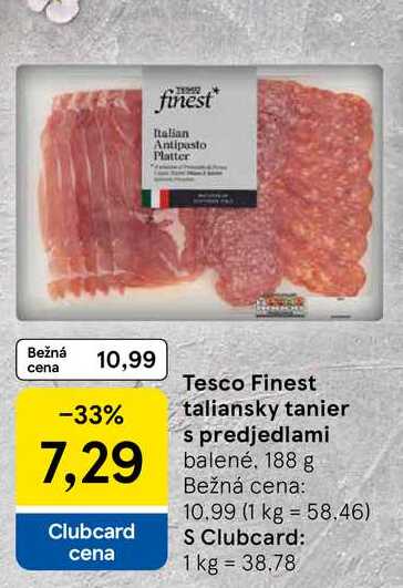 Tesco Finest taliansky tanier s predjedlami balené, 188 g 