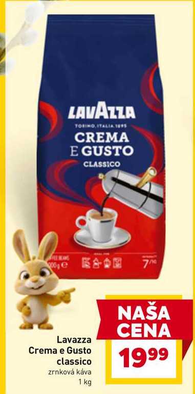Lavazza Crema e Gusto classico zrnková káva 1 kg 