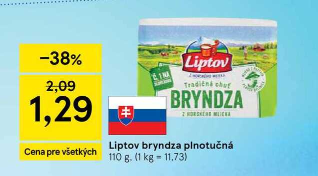 Liptov bryndza plnotučná 110 g