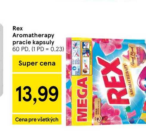 Rex Aromatherapy pracie kapsuly 60 PD
