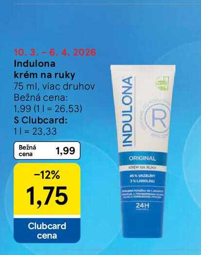 Indulona krém na ruky 75 ml