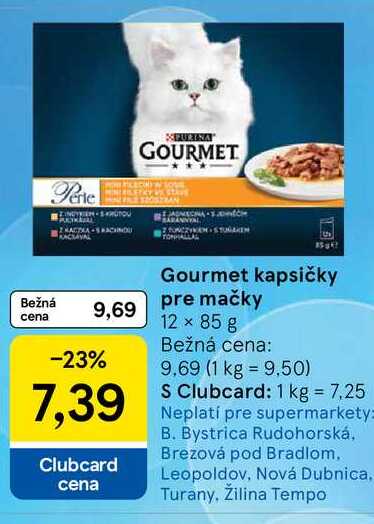 Gourmet kapsičky pre mačky 12 x 85 g