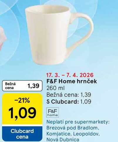 F&F Home hrnček 260 ml