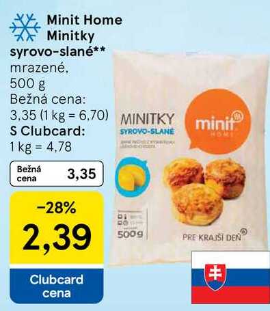 Minit Home Minitky syrovo-slané mrazené, 500 g 