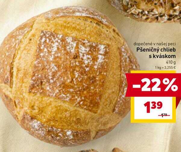 Pšeničný chlieb s kváskom 410 g v akcii