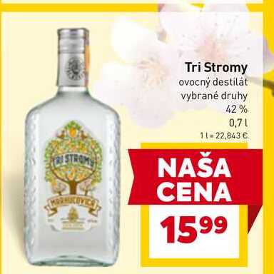 Tri Stromy ovocný destilát vybrané druhy 42% 0,7l
