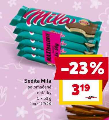 Sedita Mila polomáčané oblátky 5 x 50 g 