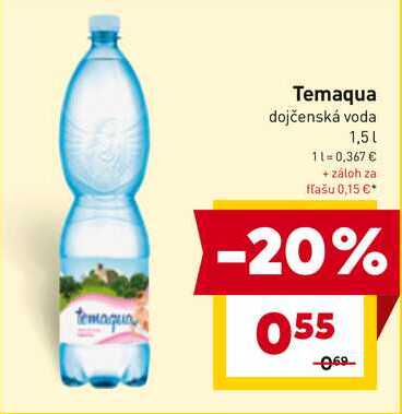 Temaqua dojčenská voda 1,5l v akcii