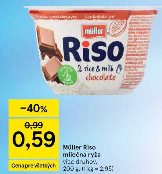 Müller Riso mliečna ryža viac druhov, 200 g