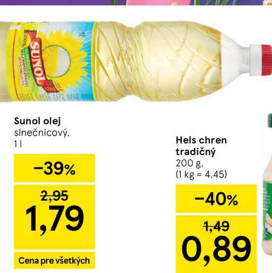 Sunol olej slnečnicový, 1l v akcii