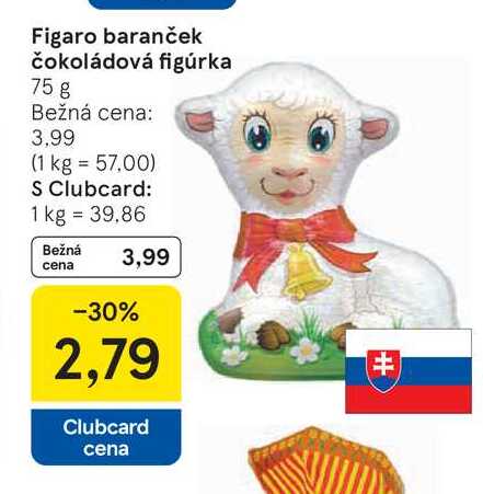 Figaro baranček čokoládová figúrka 75g 