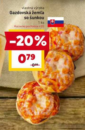 Gazdovská žemľa so šunkou 1 ks