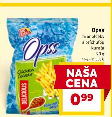 Opss hranolčeky s príchuťou kuraťa 90 g