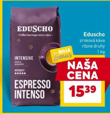 Eduscho zrnková káva rôzne druhy 1 kg v akcii