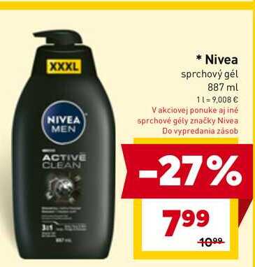 Nivea sprchový gél 887 ml 