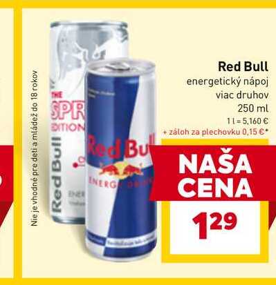Red Bull 250 ml energetický nápoj