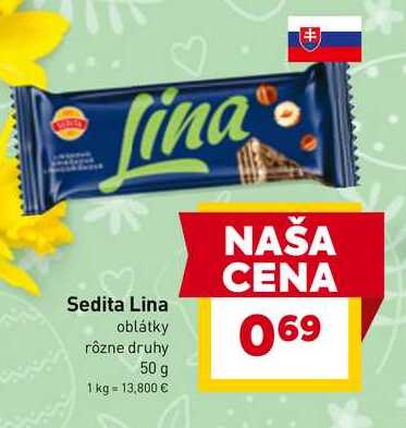 Sedita Lina oblátky rôzne druhy 50 g