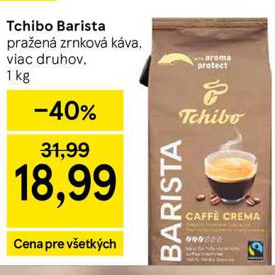 Tchibo Barista pražená zrnková káva, viac druhov 1 kg 