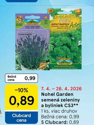 Nohel Garden semená zeleniny a byliniek CS3 1 ks