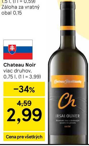 Chateau Noir viac druhov. 0.75l