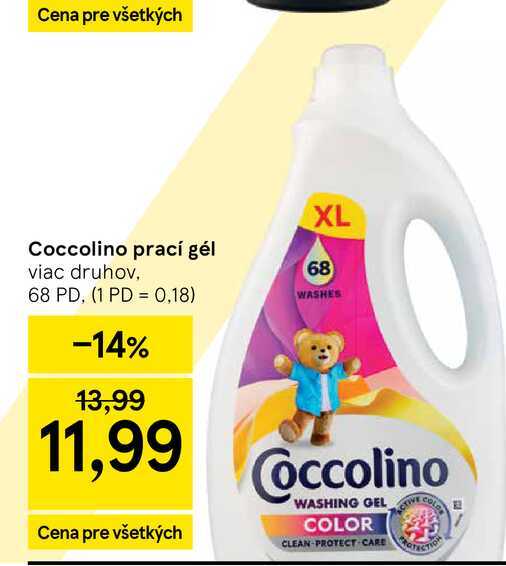 Coccolino prací gél viac druhov, 68 PD