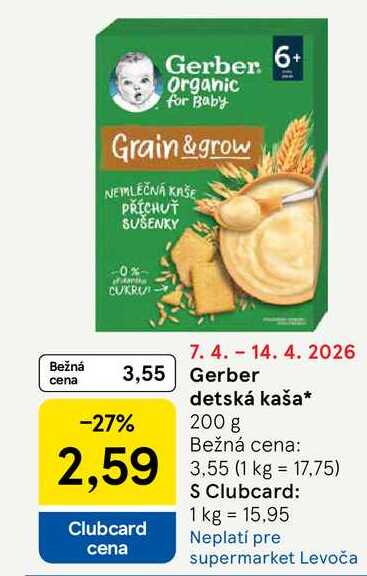 Gerber detská kaša 200 g 