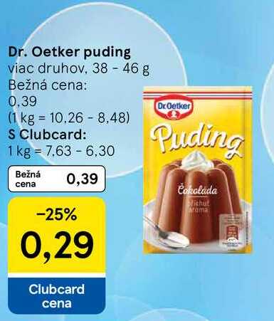 Dr. Oetker puding viac druhov, 38 - 46 g B