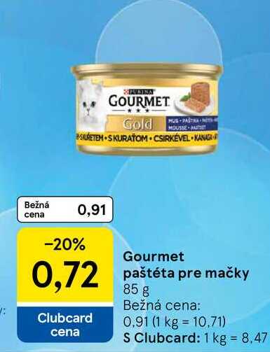 Gourmet pašteta pre mačky 85g